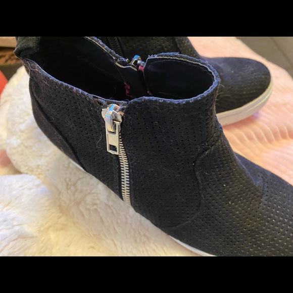 Black double zipper booties - Picture 3 of 4